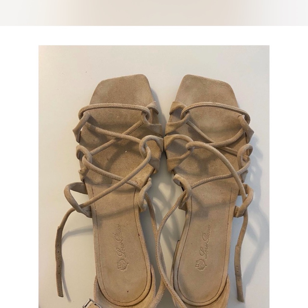 Loro Piana Tan Sandals with Rawhide Laces